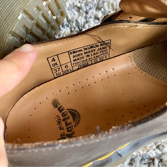 Dr Marten’s Crazy Horse Leather Mary Jane Shoes size 6 - Picture 9 of 10